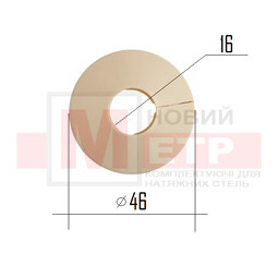 Декоративний обвід для труб OPTIMPLAST (Бежевий), діаметр 16 мм.