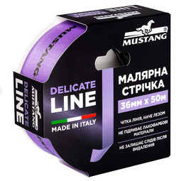 Малярна стрічка рисова MUSTANG DELICATE LINE фіолетова 36мм х 50мм