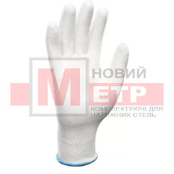 Рукавички нейлонові білі (тонкі), р. 8, 10