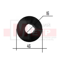 Декоративный обвод для труб OPTIMPLAST(Черный,), диаметр 16 мм.