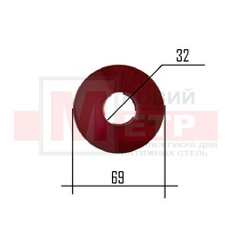 Декоративный обвод для труб OPTIMPLAST (Махагон), диаметр 32 мм.